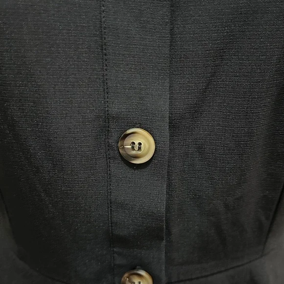 395 Rihoas |NWOT Women’s Black Button-Front Collared A-Line Mini Dress (Sz XS&S) - Picture 6 of 12